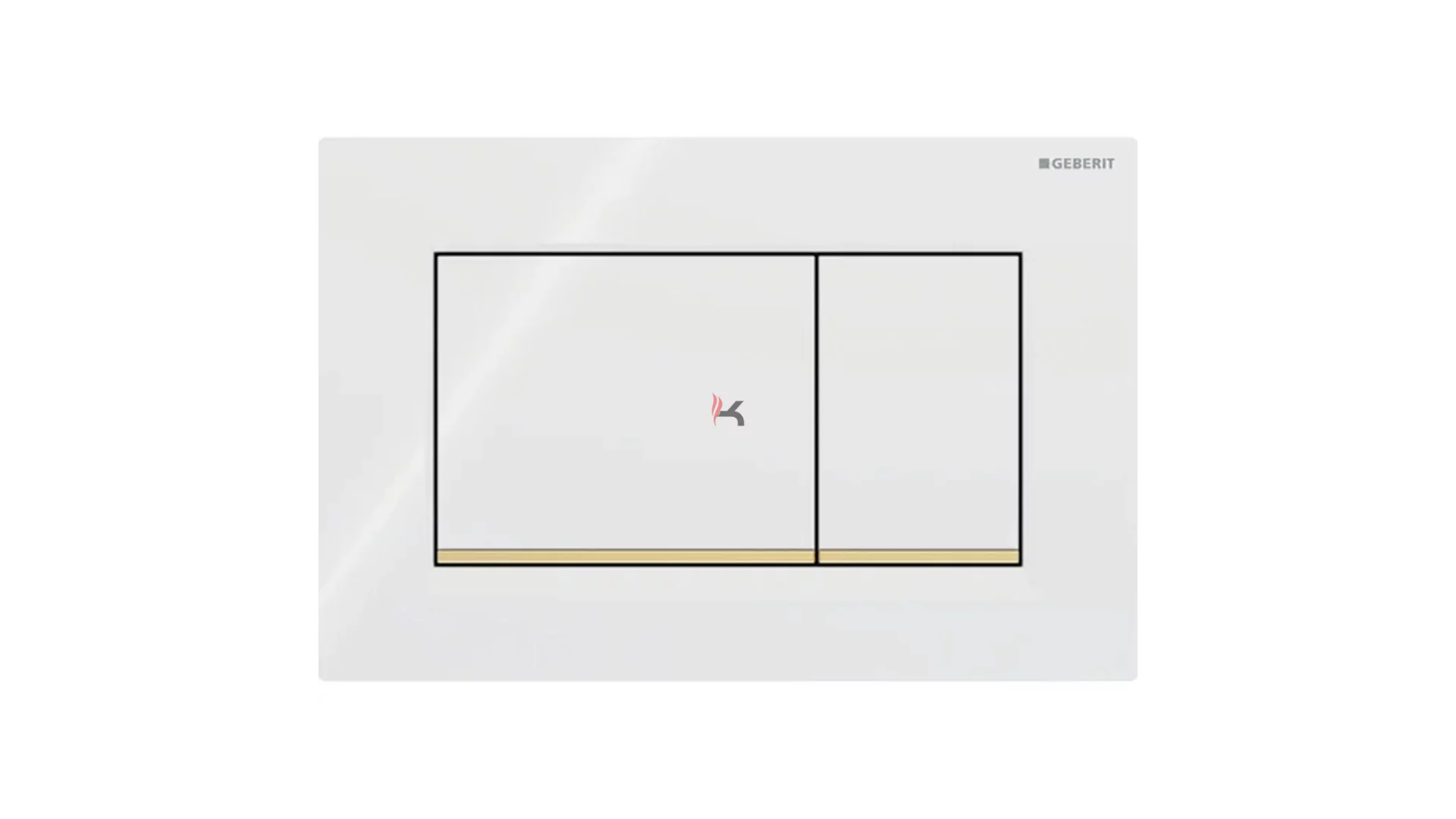 Geberit Sigma20 működtetőlap 2 mennyiséges öblítéshez, square, fehér/arany (Gyártói cikkszám: 115.883.KK.1)