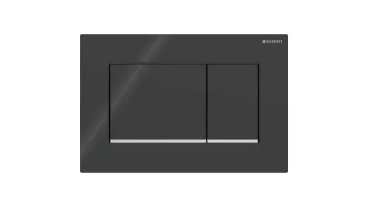 Geberit Sigma20 működtetőlap 2 mennyiséges öblítéshez, square, fekete/fényes króm/fekete