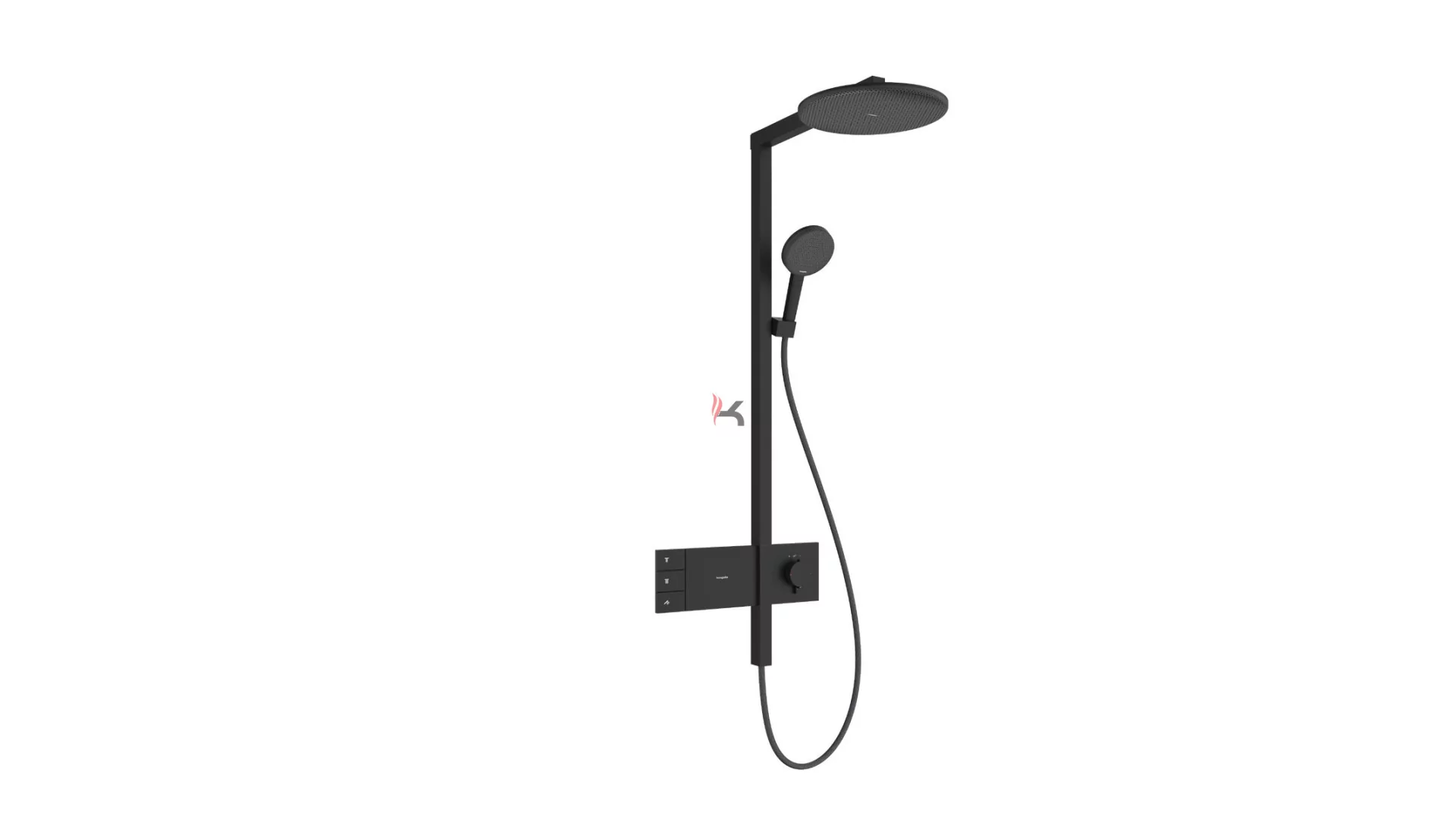 Hansgrohe Raindance Alive S Showerpipe 300, 2jet, ShowerSelect Comfort, matt fekete (Gyártói cikkszám: 24595670)