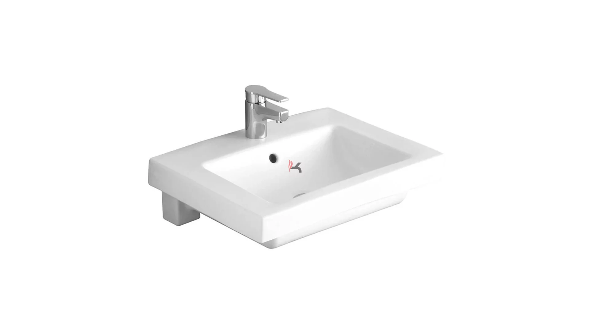 Alföldi Liner bútorba építhető mosdó 55x44 cm, fehér, Easyplus (Gyártói cikkszám: 5129 L1 R1)