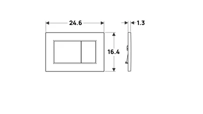 Geberit Sigma01 működtetőlap 2 mennyiséges öblítéshez, square: fényes króm 2.