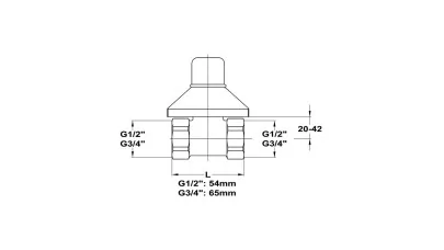 Mofém csempeszelep 1/2” piros 2.