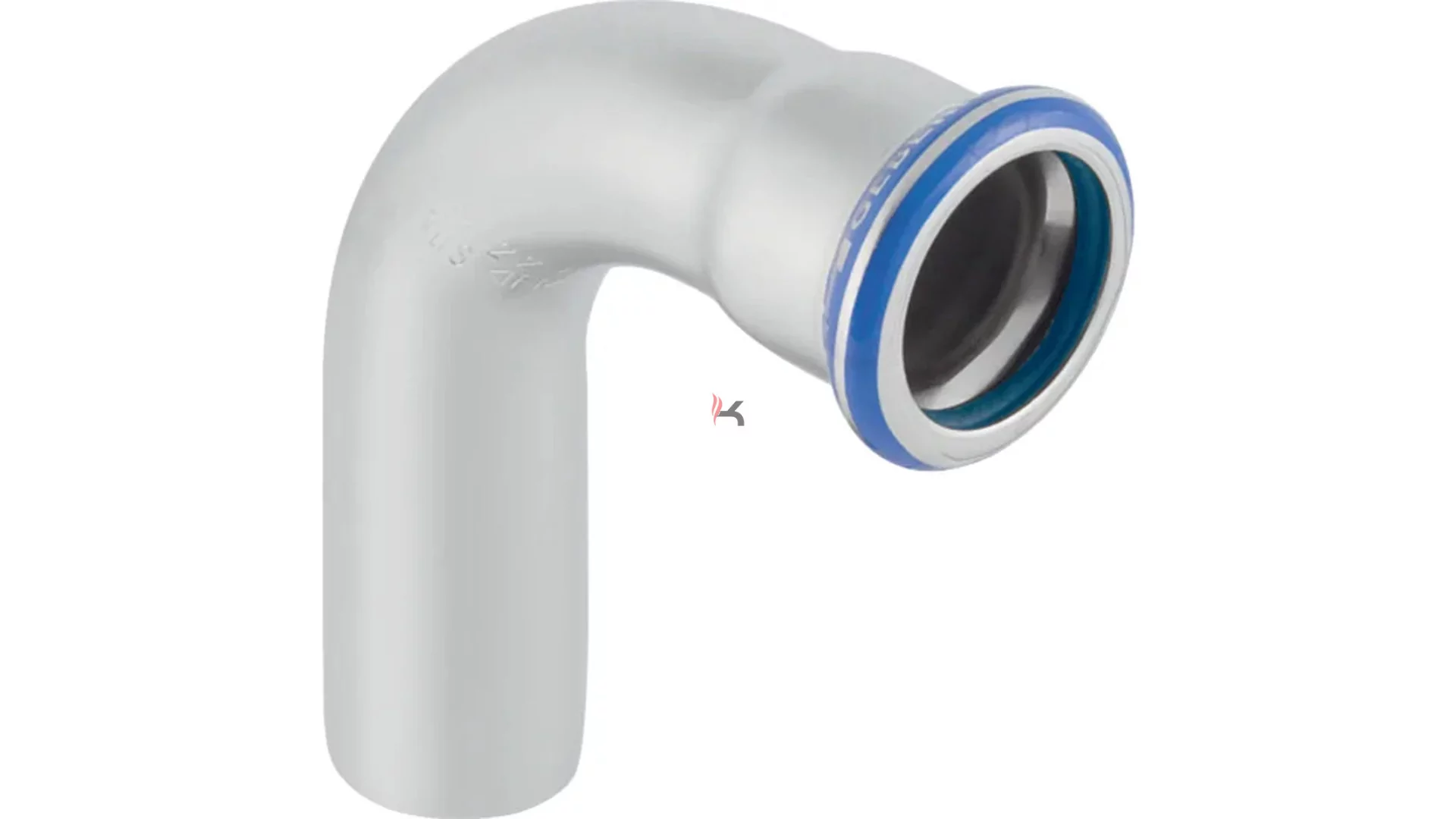 Geberit Mapress inox ívidom egyenes csővéggel (FKM kék), 90°, d88.9 (Gyártói cikkszám: 50322)