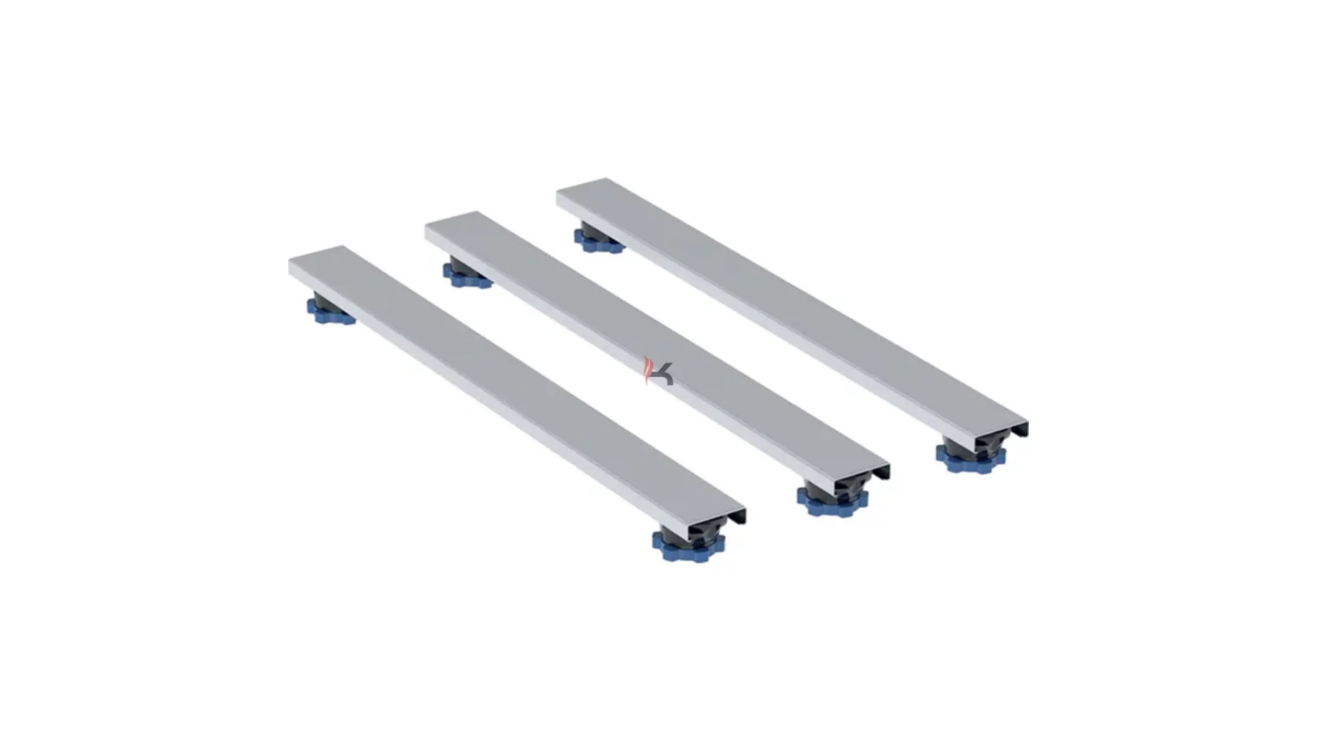 Geberit lábkészlet 140 cm-es gyantakő zuhanytálcákhoz, 9-21 cm magas (3 db 70 cm hosszú kereszele (Gyártói cikkszám: 554.958.00.2)