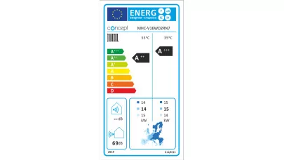 Concept MONO monoblokk levegő-víz hőszivattyú, 9kW kiegészítő fűtéssel, R290, 400V, 16kW 2.