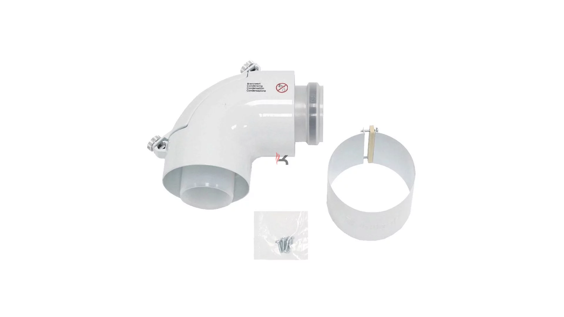 Vaillant koncentrikus könyökidom tisztítónyílással 90° PP D60/100 mm (Gyártói cikkszám: 303916)