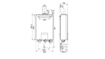Vaillant turboMAG plus_meret