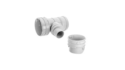 Vaillant csatlakozó T-idom túlnyomásos égéstermék elvezetéshez PP D60/100 mm