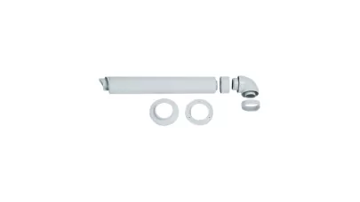 Vaillant oldalfali kivezetés, mérőcsonkos könyökkel D60/100 mm