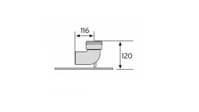 Vaillant talpas könyökidom támasztó sínnel D80 mm