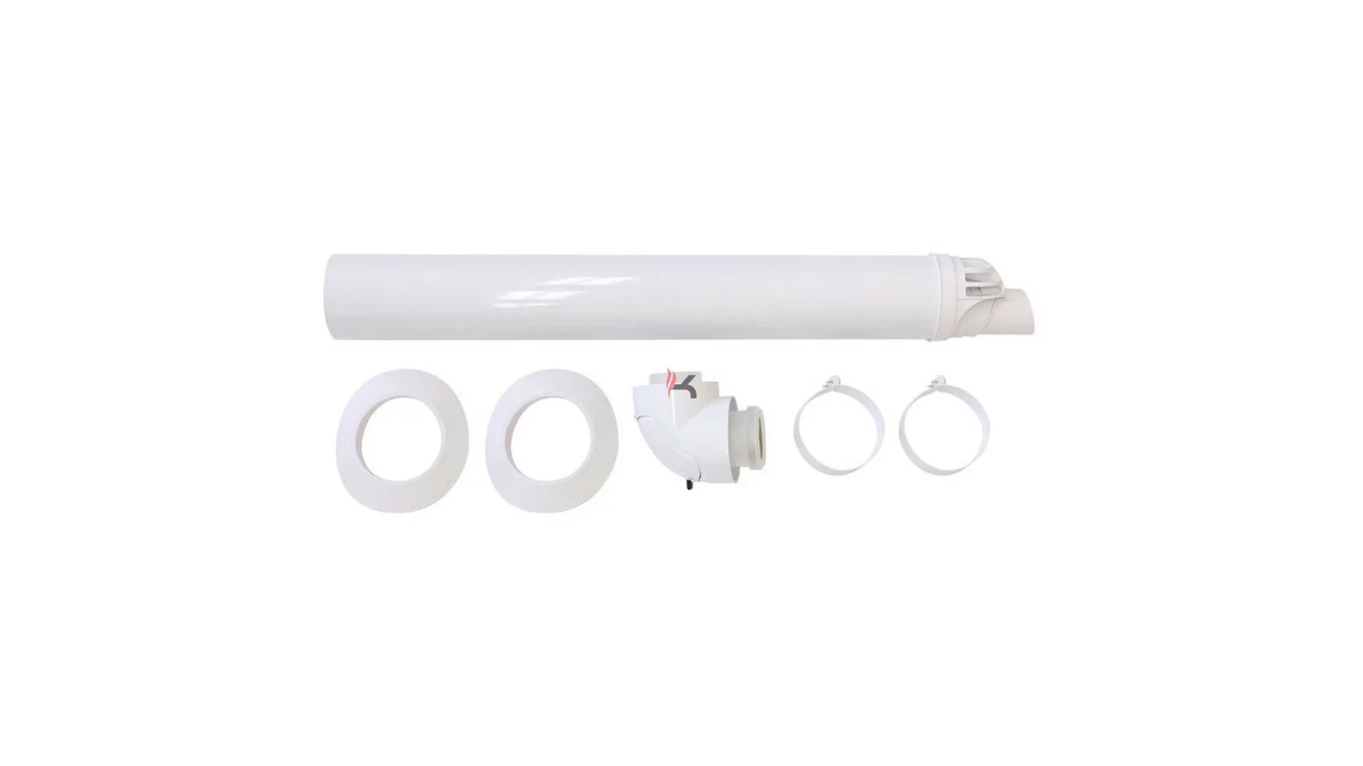 Vaillant vízszintes kialakítású, koncentrikus átvezető, revíziós könyökkel PP D60/100 mm (Gyártói cikkszám: 0020219516)
