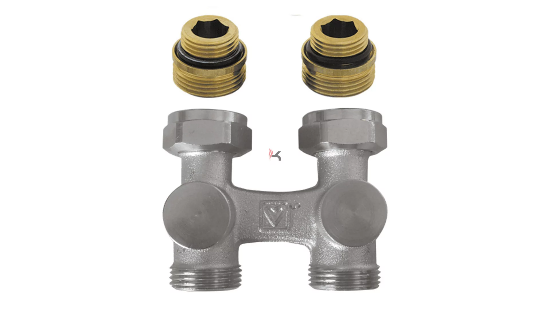 Herz H-3000 egyenes, kétcsöves golyóscsapblokk (Gyártói cikkszám: 1376602)