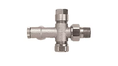 Herz 1000 Bypass test, sarok, kétcsőves üzemre, 3/4" 100%