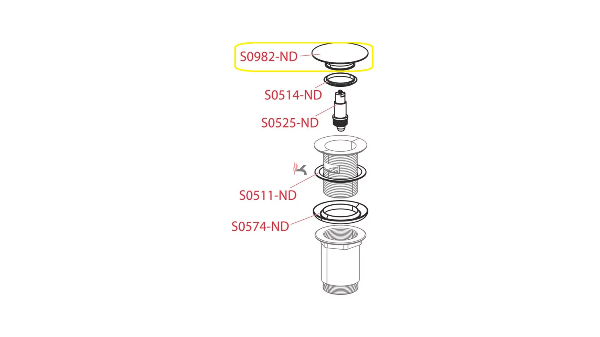 Alca S0982-ND Click-Clack dugó, króm (Gyártói cikkszám: S0982-ND)
