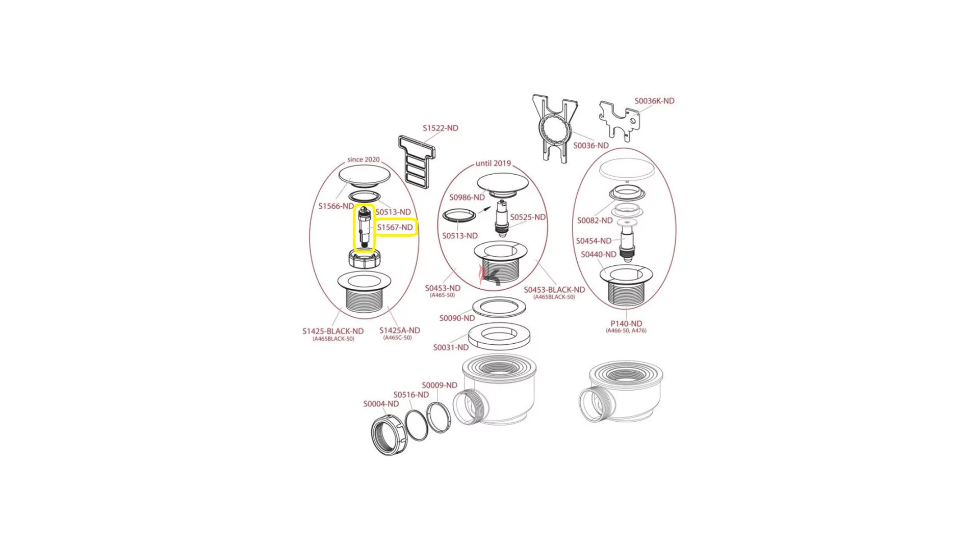 Alca S1567-ND Click-Clack leresztődugó (Gyártói cikkszám: S1567-ND)
