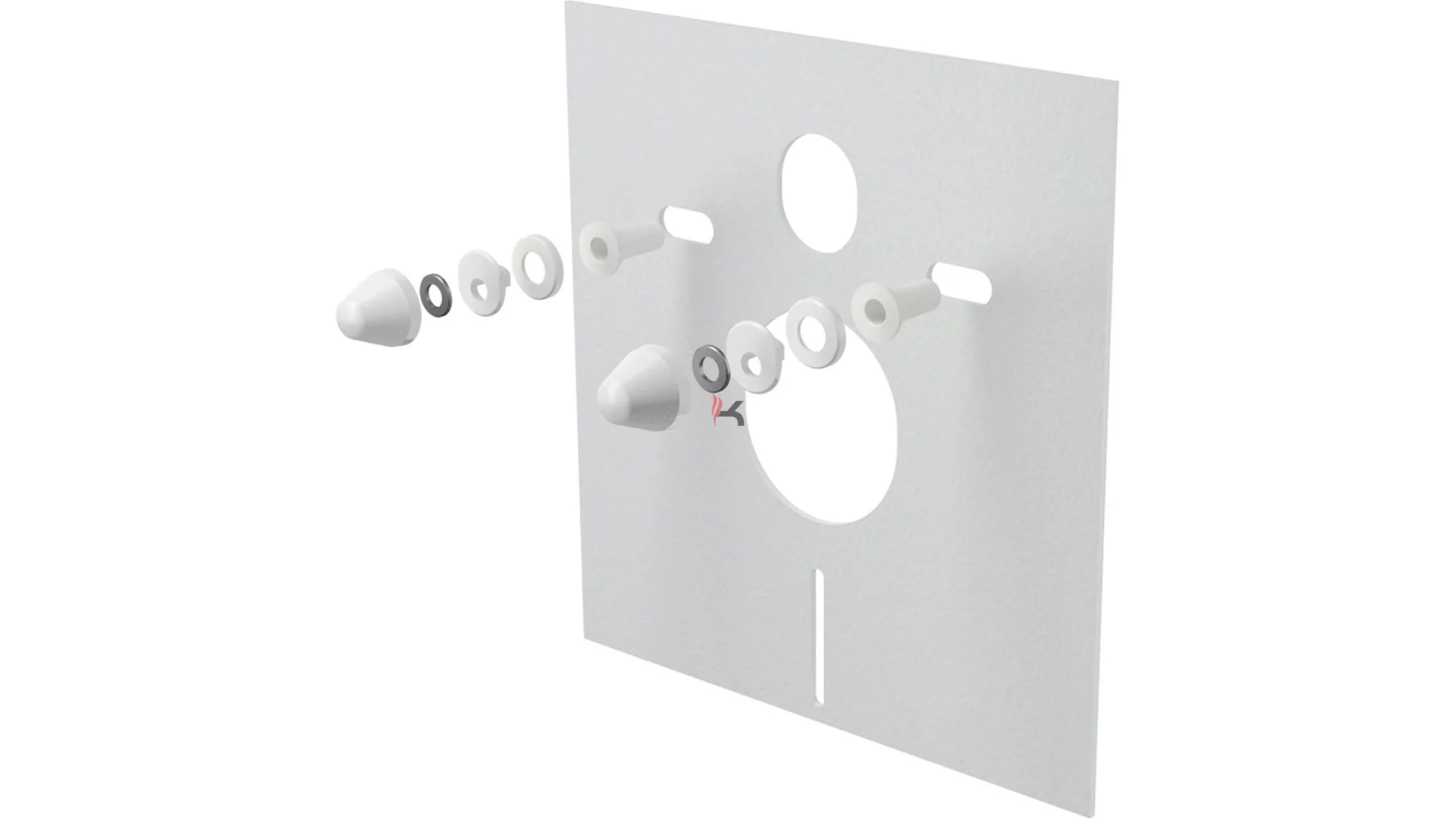 Alca M930 zajcsökkentő lemez függeszthető WC hez és bidéhez tartozékokkal, fedéllel,fehér (Gyártói cikkszám: M930)