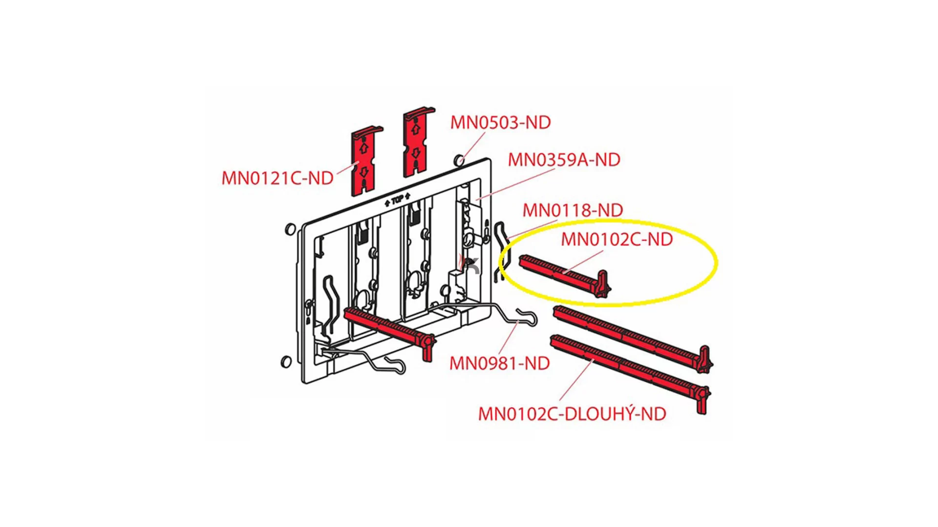 Alca MN0102C-ND nyomórúd (Gyártói cikkszám: MN0102C-ND)