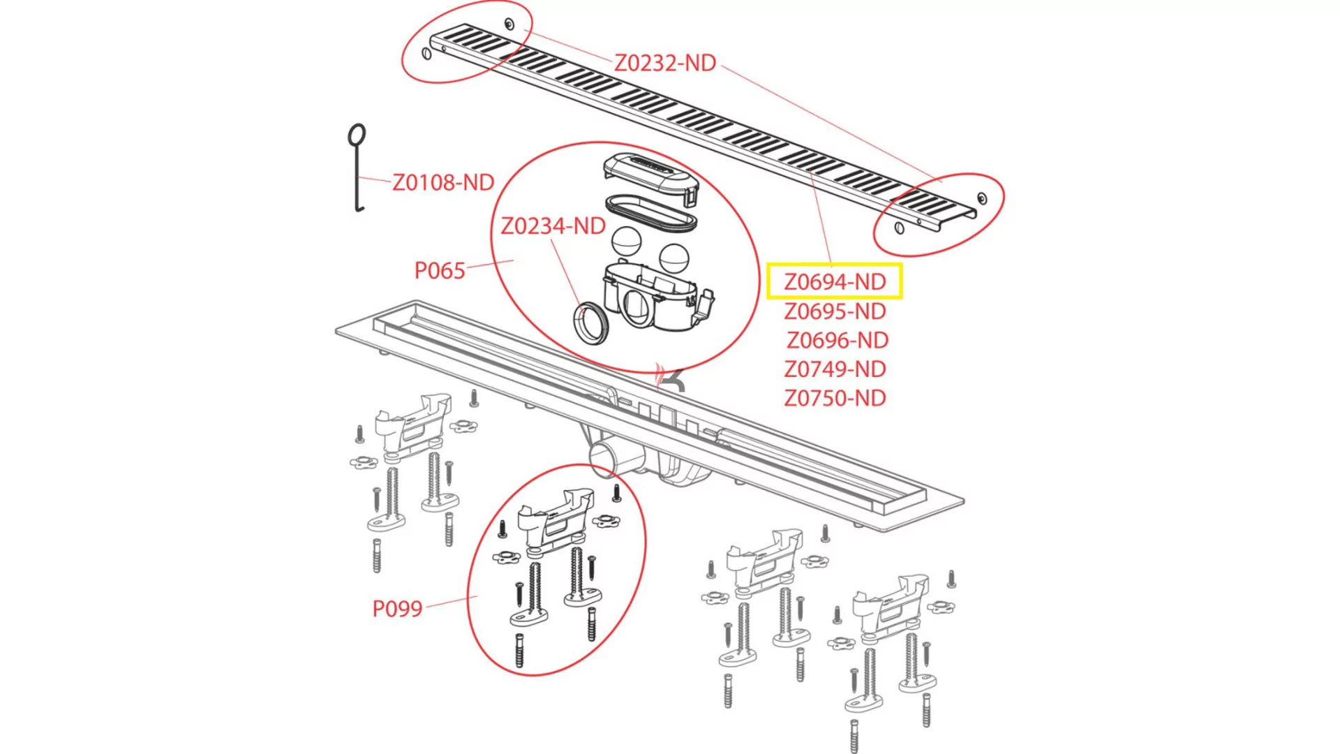 Alca Z0694-ND rács APZ10-750-hez (Gyártói cikkszám: Z0694-ND)