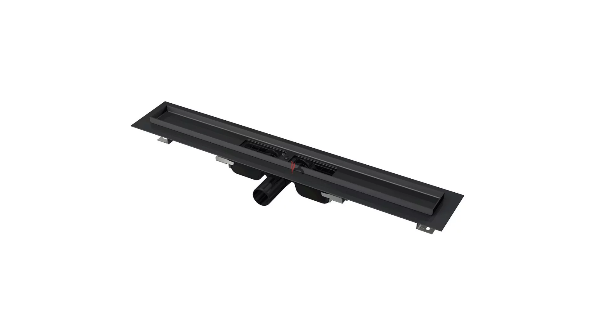 Alca APZ101BLACK Low zuhanyfolyóka peremmel perforált rácsokhoz, fekete-matt, 950mm (Gyártói cikkszám: APZ101BLACK-950)