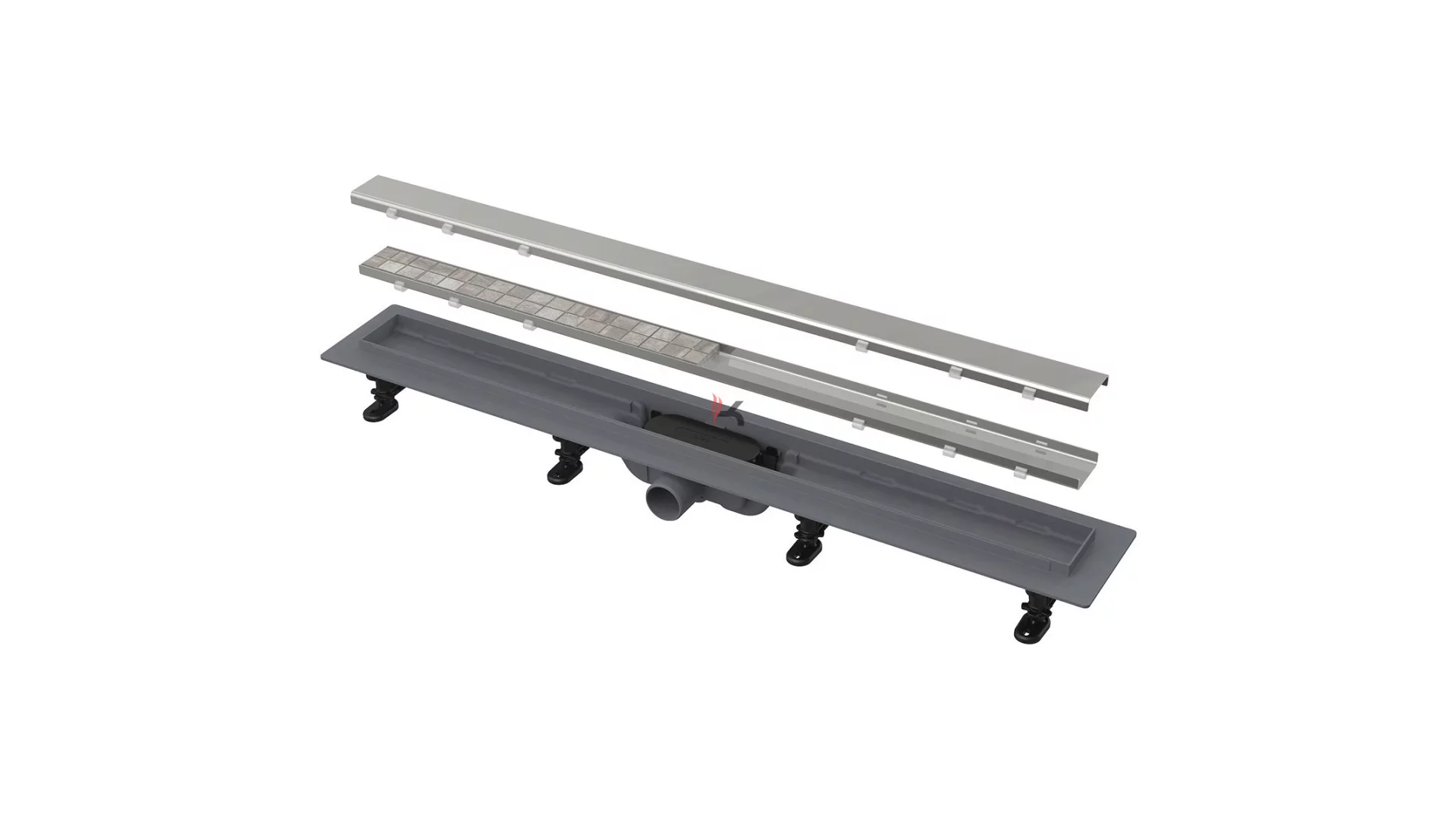 Alca APZ19 Simple zuhanyfolyóka peremmel kétoldalú rácsokhoz, 750mm (Gyártói cikkszám: APZ19-750)