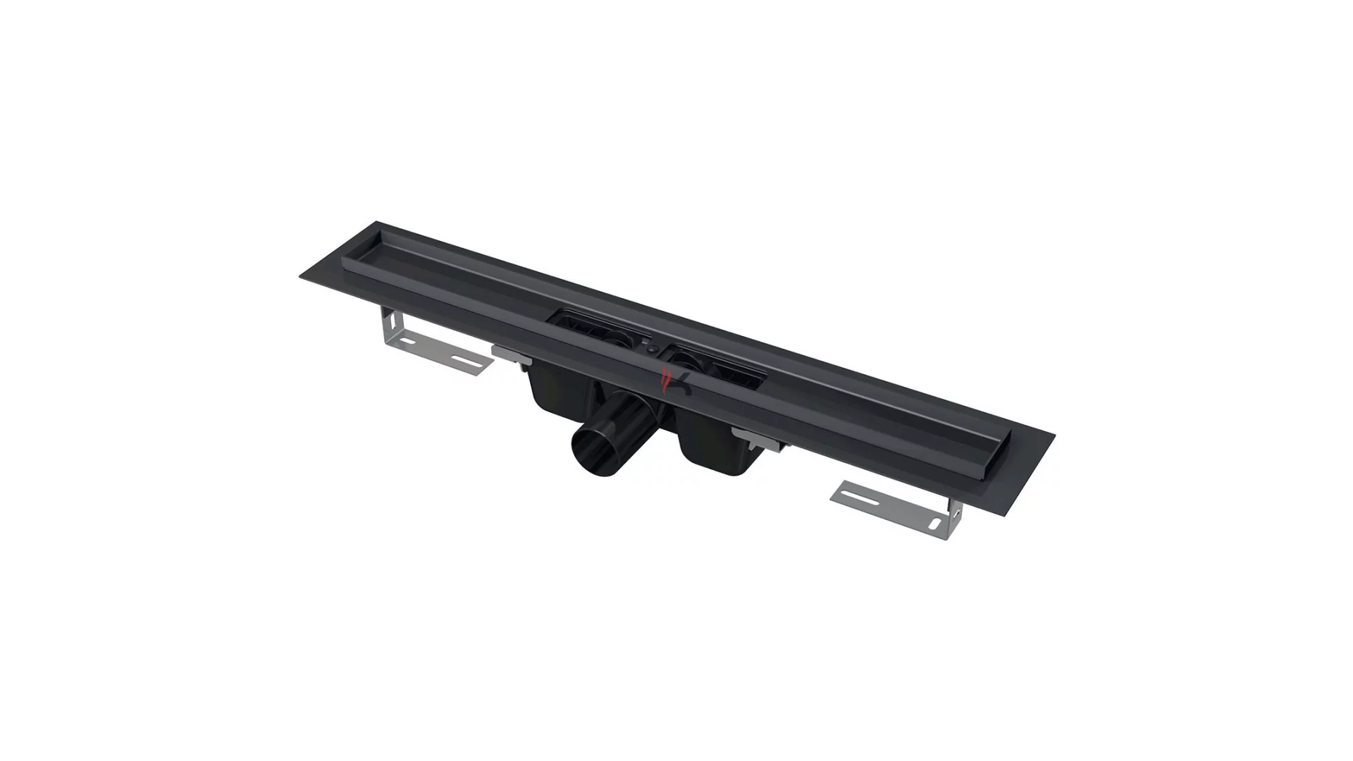 Alca APZ1BLACK Simple zuhanyfolyóka peremmel perforált rácsokhoz, fekete-matt, 1450mm (Gyártói cikkszám: APZ1BLACK-1450)