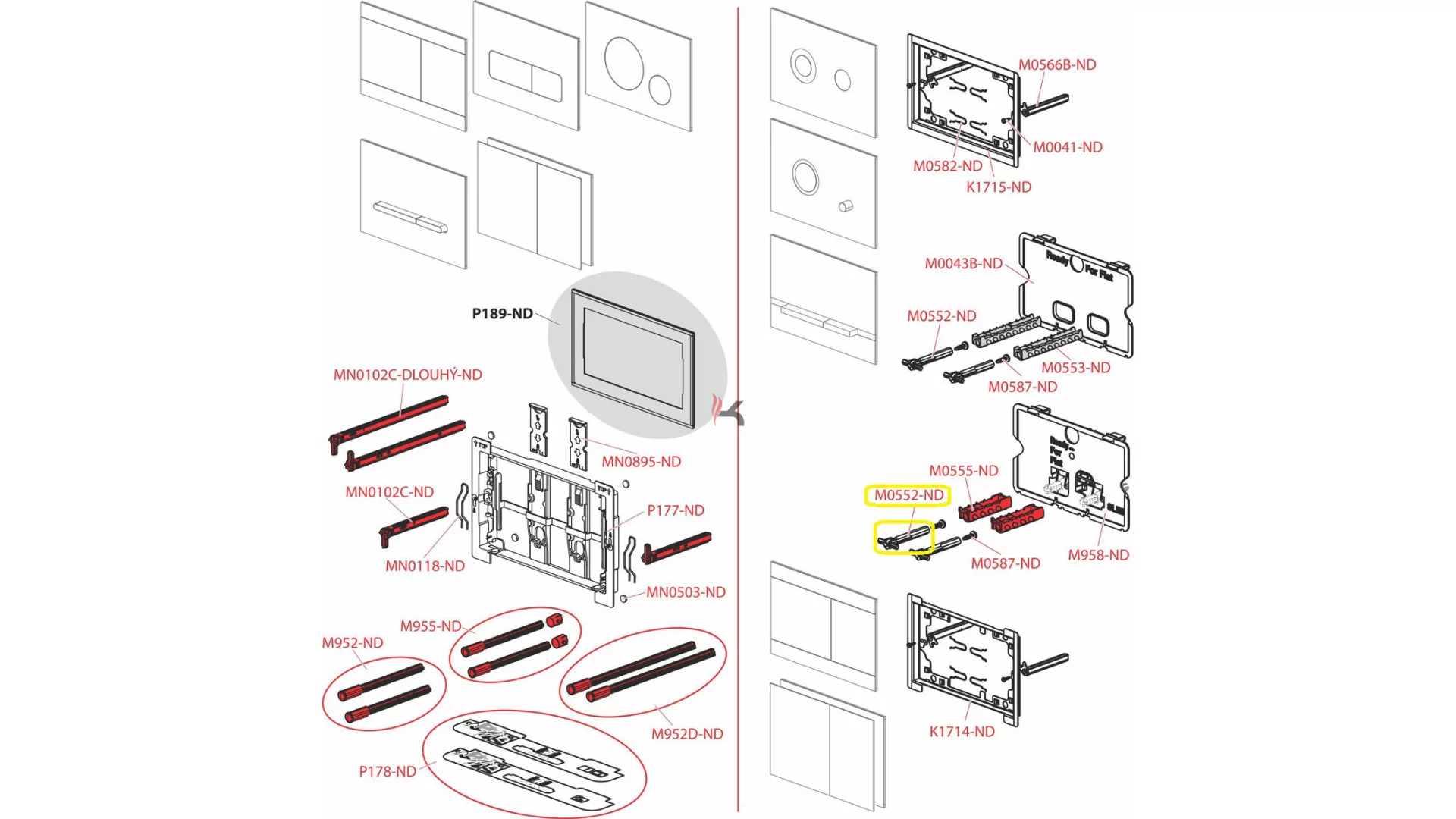 Alca M0552-ND Push pin (Gyártói cikkszám: M0552-ND)