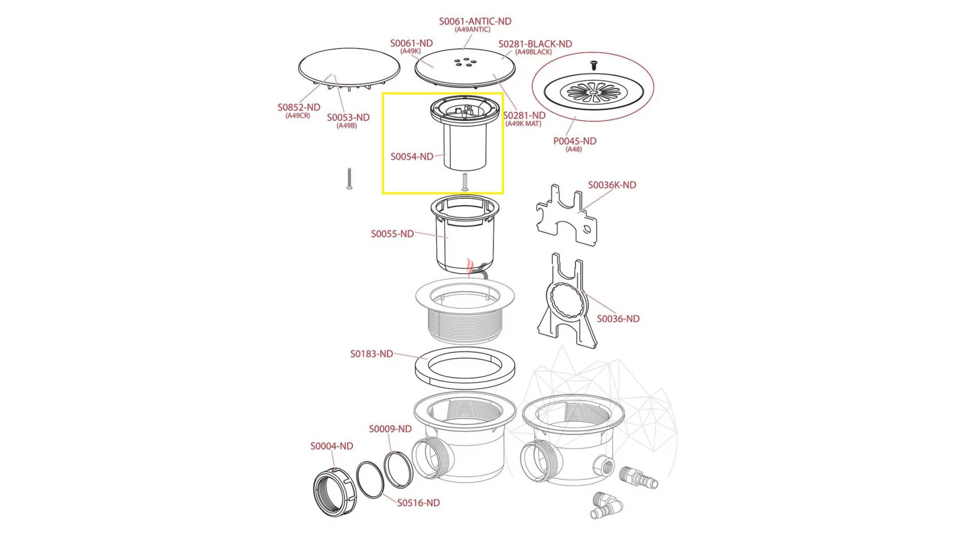 Alca S0054-ND Inlet (Gyártói cikkszám: S0054-ND)