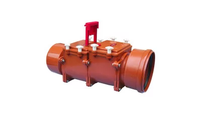 HL 720.2 visszatorlás gátló szelep, DN200, 2 db nemesacél csappantyú, tisztítófedél, kézi zár