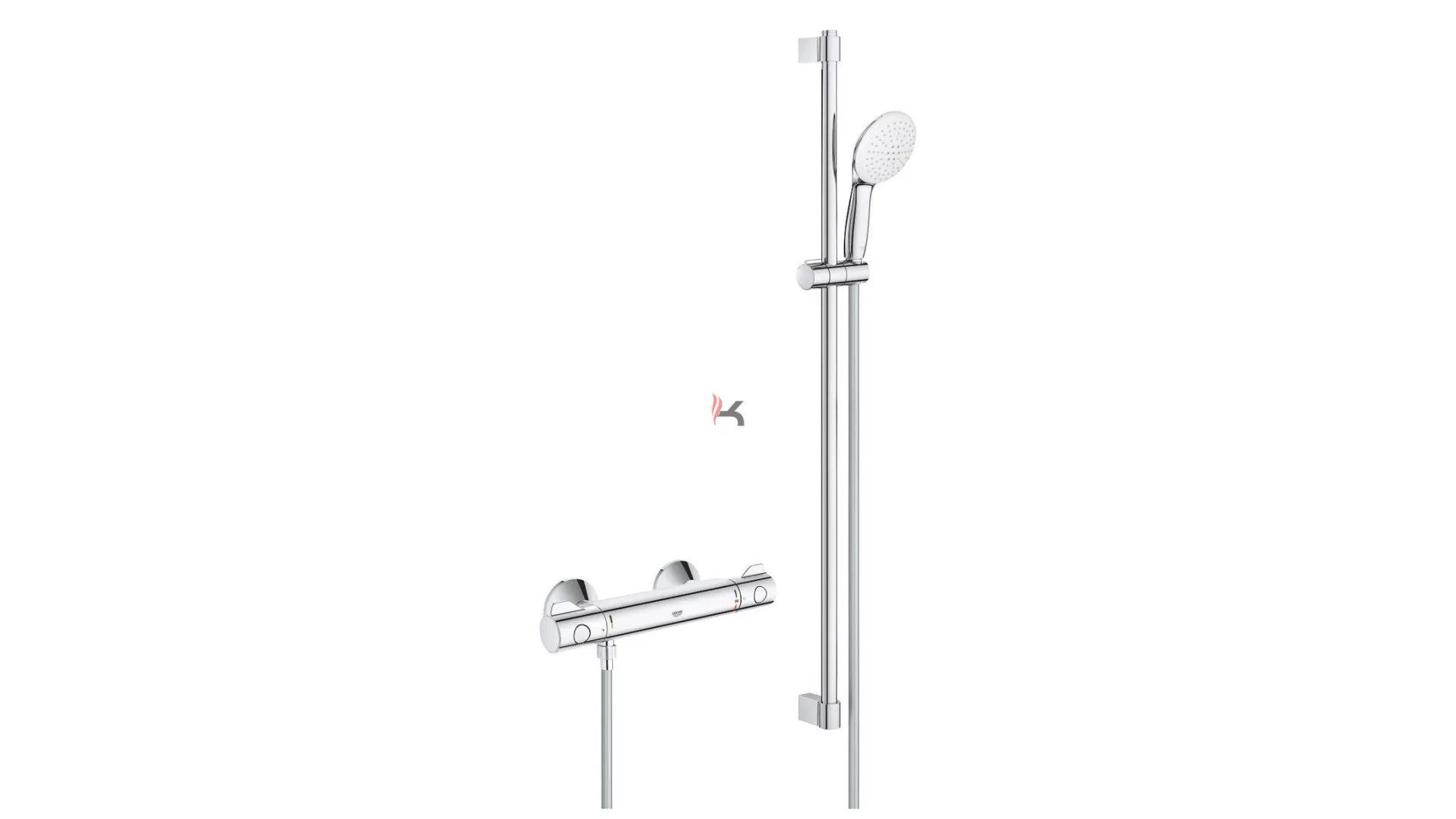 Grohe Grohtherm 800 Termosztátos zuhanycsaptelep 1/2”, zuhanyszettel (Gyártói cikkszám: 34566002)
