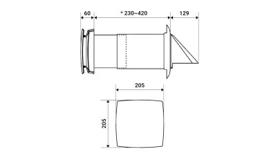 Hajdu AIR HR60 hővisszanyerős szellőztető, egyhelyiséges, 10-50m3/h, 230V 2.
