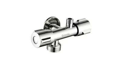 Mofém kerámiás kombinált sarokszelep, króm 1/2"-3/4"-3/8"