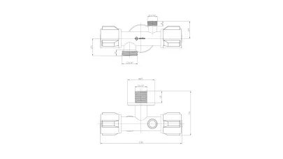 Mofém kerámiás kombinált sarokszelep, króm 1/2"-3/4"-3/8" 2.