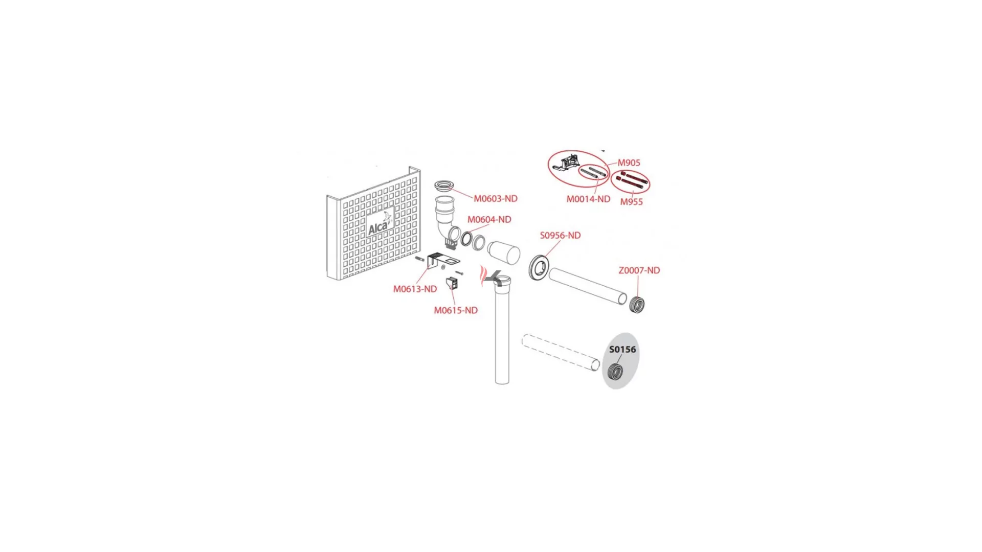Alca M0615-ND Holder lock (Gyártói cikkszám: M0615-ND)
