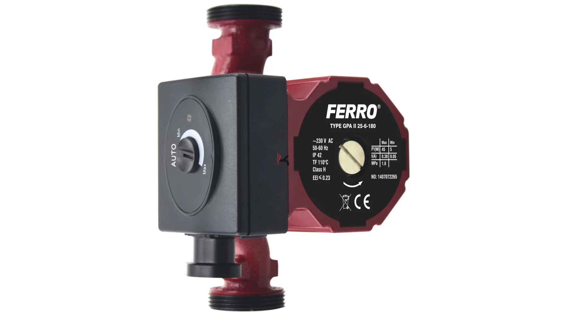 Ferro GPA II 25-60 180 fűtési és szolár keringetőszivattyú (Gyártói cikkszám: 0602W)