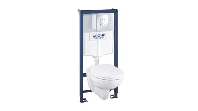 Grohe 4in1 szett Perth fali WC + lecsapódásmentes ülőke + Rapid SL tartály + Skate Air króm nyl.