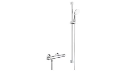 Grohe Grohtherm 500 Termosztátos zuhanycsaptelep 1/2”, zuhanyszettel