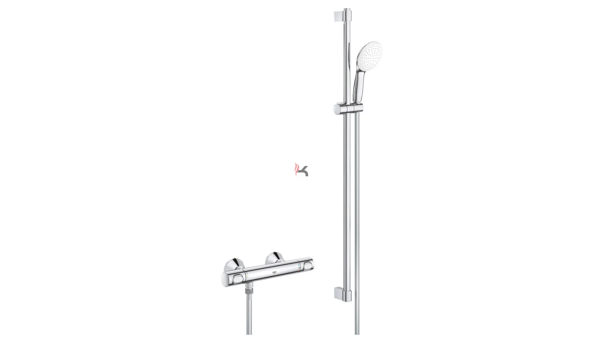 Grohe Grohtherm 500 Termosztátos zuhanycsaptelep 1/2”, zuhanyszettel (Gyártói cikkszám: 34797001)