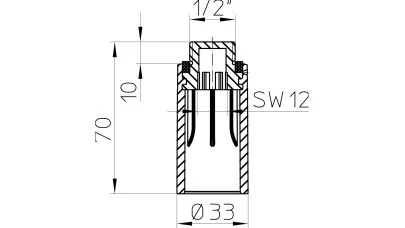 HL 42B.MS 1/2" kék vakdugó sárgarézmenettel 2.