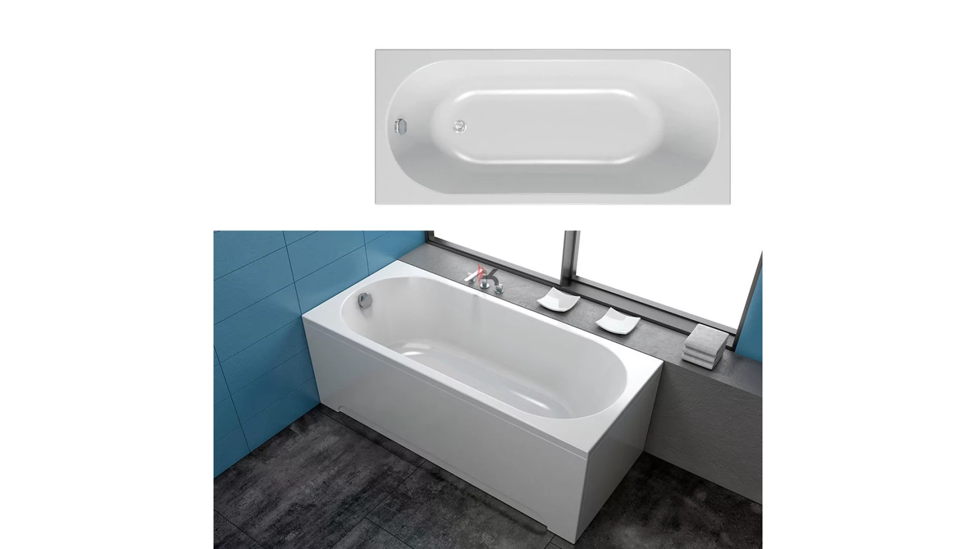 Kolpa San Tamia egyenes kádtest 180x80 cm (Gyártói cikkszám: 994720)