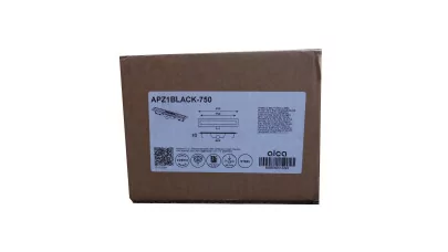 Alca APZ1BLACK Simple zuhanyfolyóka peremmel perforált rácsokhoz, fekete-matt, 750mm 2.