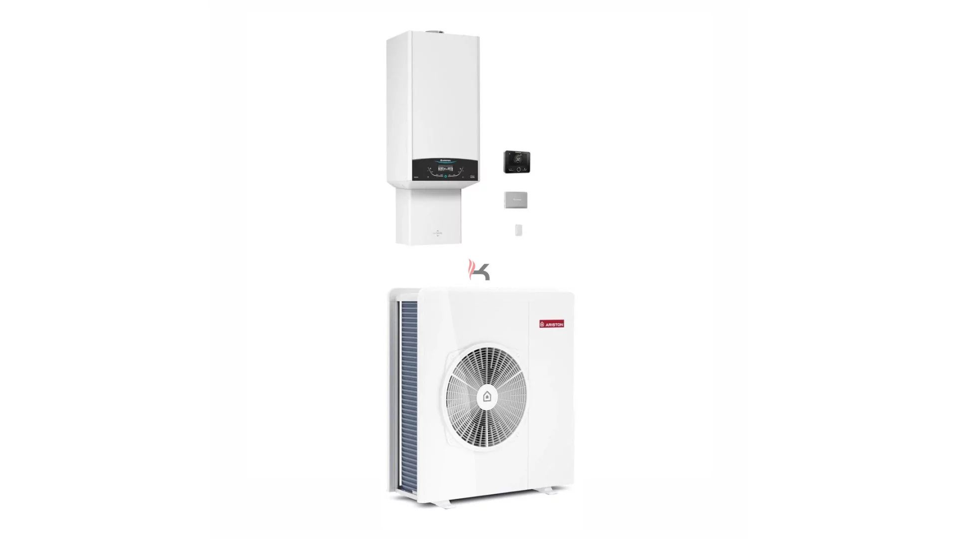 Ariston Genus One+ Hybrid 24/80 Net R32 Kond. kombi gázkazán 24kW + hőszivattyú 8,0kW (Gyártói cikkszám: 3302597)
