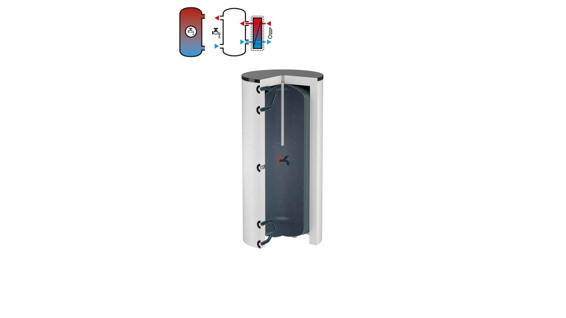 Flamco LS 1500 HMV tároló, 10 bar, fehér, 1500l (Gyártói cikkszám: 18643)