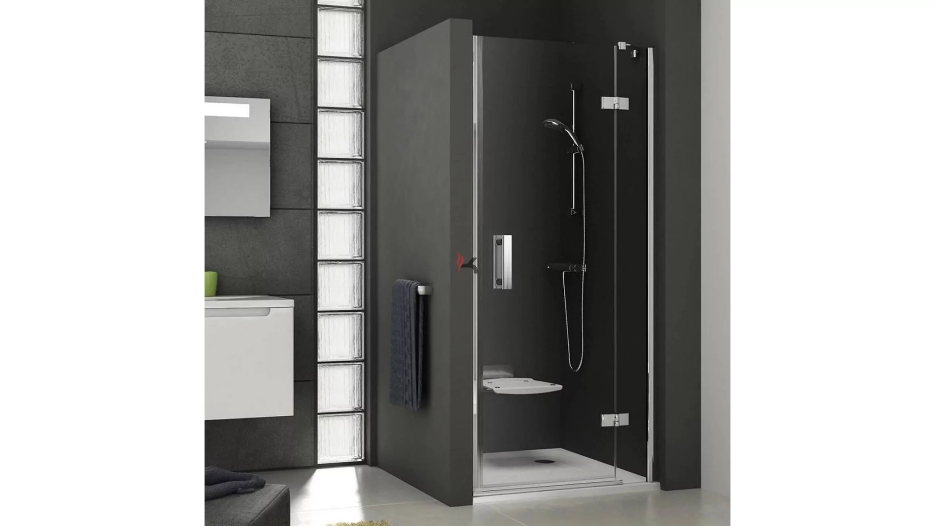 Ravak Smartline Smsd2-90A balos nyílóajtó króm transparent biztonsági üveg (Gyártói cikkszám: 0SL7AA00Z1)