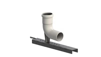 Tricox Alu bekötő könyök 60 mm tartó sínnel