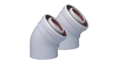 Tricox PPs/Alu könyök 80/125 mm, 45° (2db)