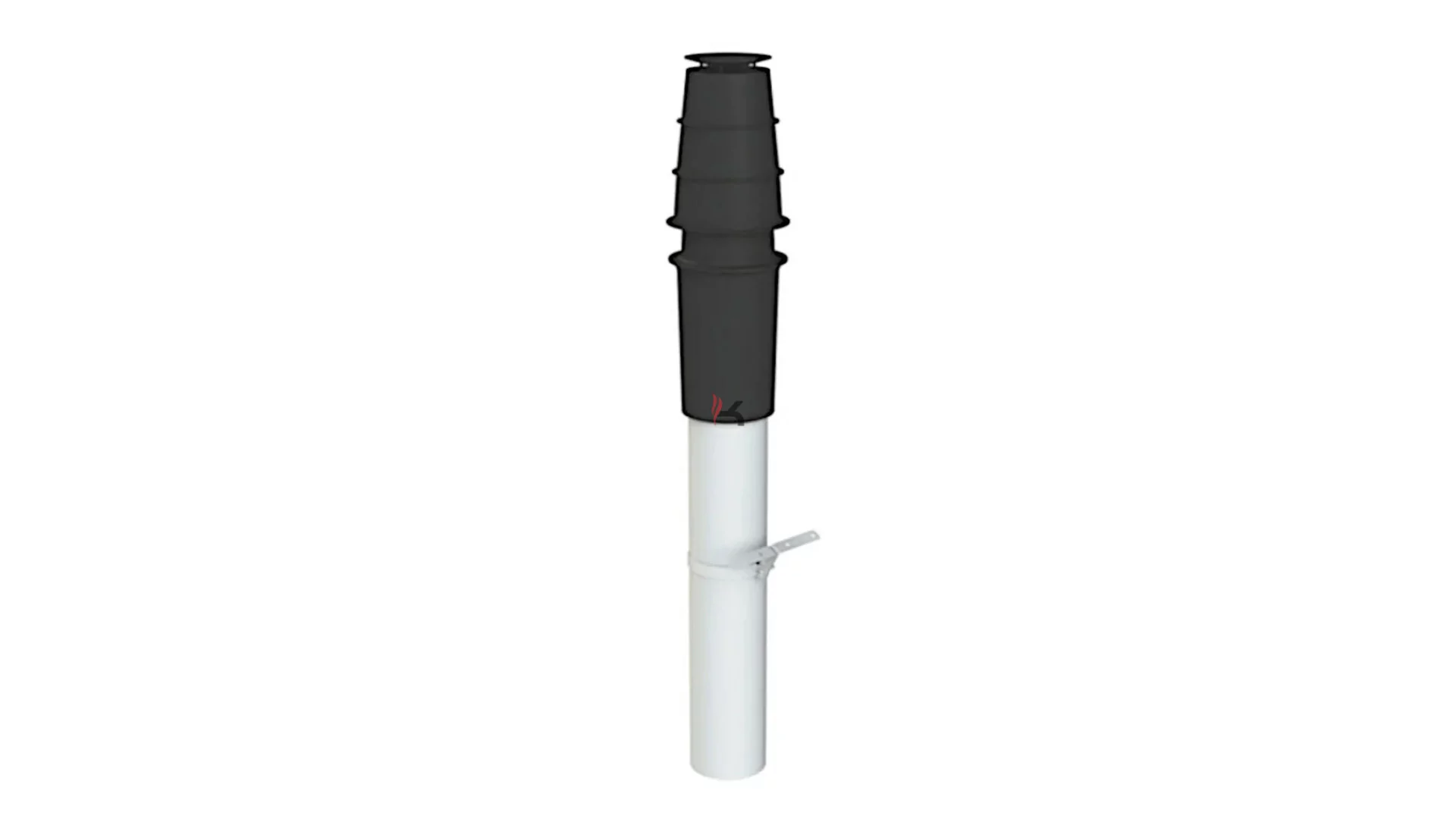 Tricox PPs/Alu tető átvezetés 60/100 mm fekete EconeXt (Gyártói cikkszám: PATÁ50)