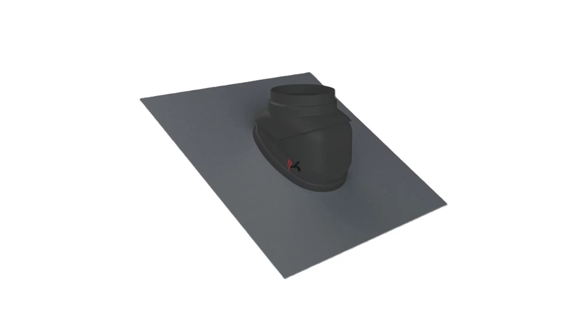 Tricox ferdetető borítás ólom gallérral fekete 60/100 mm (25-45°) (Gyártói cikkszám: FT30C)