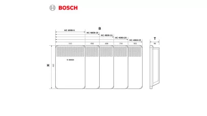 Bosch HC 4000-5 elektromos konvektor 0,5 kW 2.