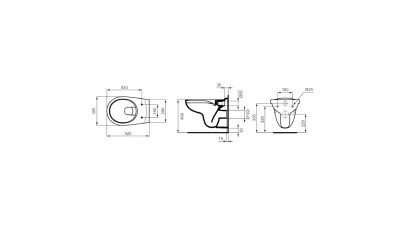 Alföldi Optic mélyöblítésű fali WC, CleanFlush, fehér 2.