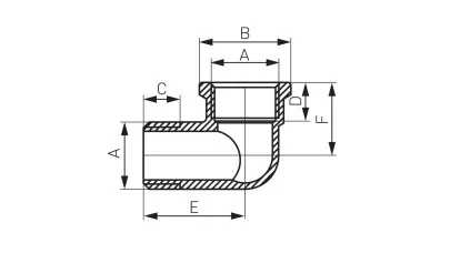 Ferro krómozott könyök 3/4", KB 2.